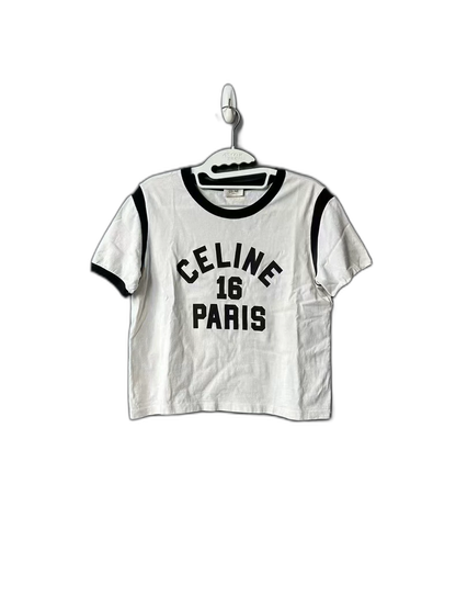 Celine White Short Sleeve Shirt