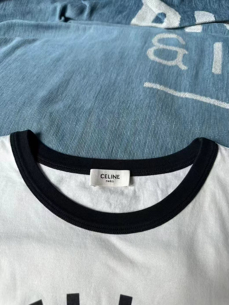 Celine White Short Sleeve Shirt