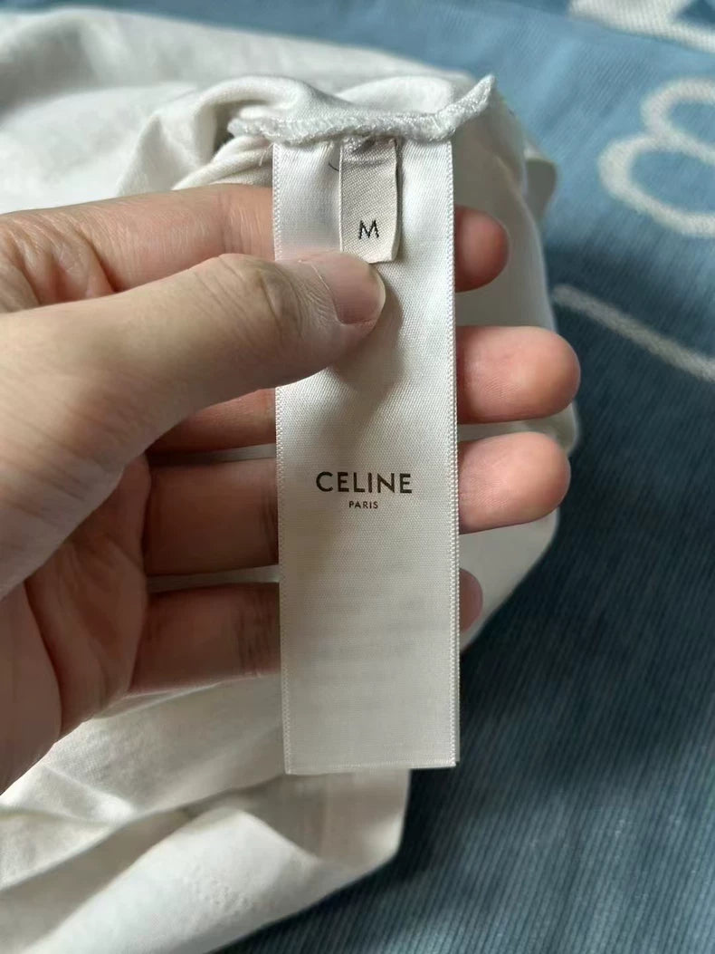 Celine White Short Sleeve Shirt