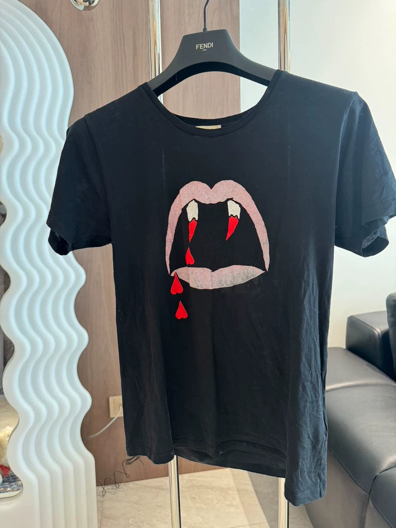 Saint Laurent Paris Black Short Sleeve T-shirt