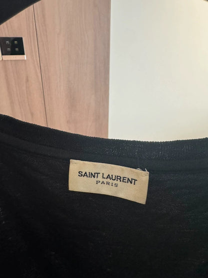Saint Laurent Paris Black Short Sleeve T-shirt