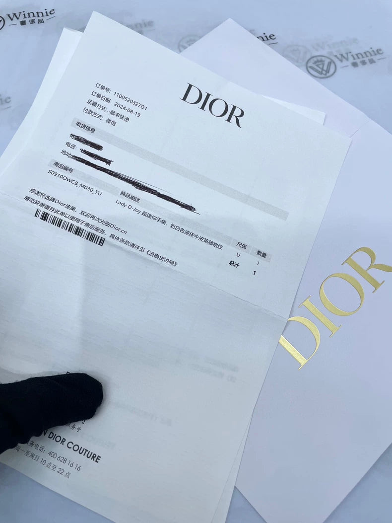 Dior Lady D-JOY White Leather Handbag