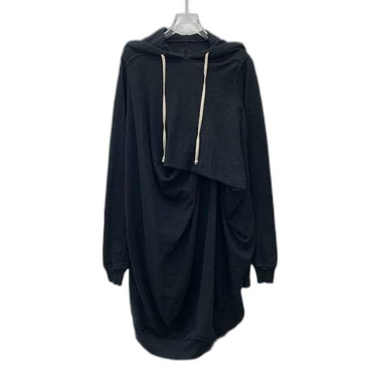 Rick Owens Black Long Sleeve Hooded Sweatshirt