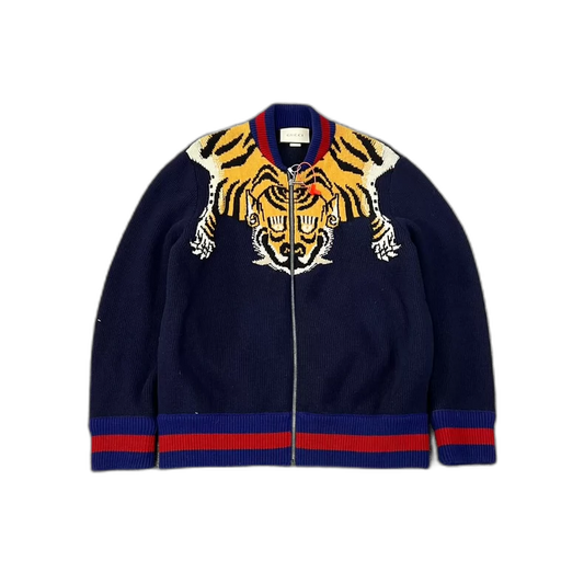 Gucci Tiger Knit Baseball Jacket