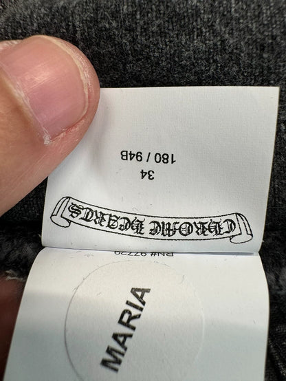 Chrome Hearts Black Gray Jeans with Crosses-yf