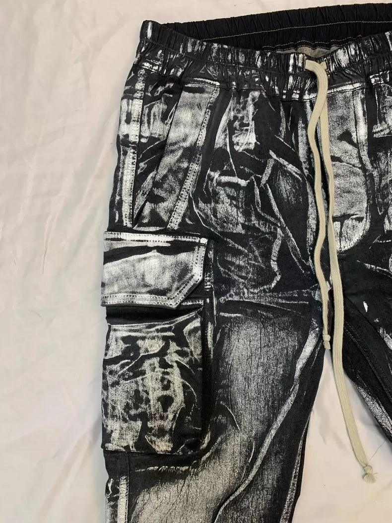Rick Owens Coated Cargo Denim Pants
