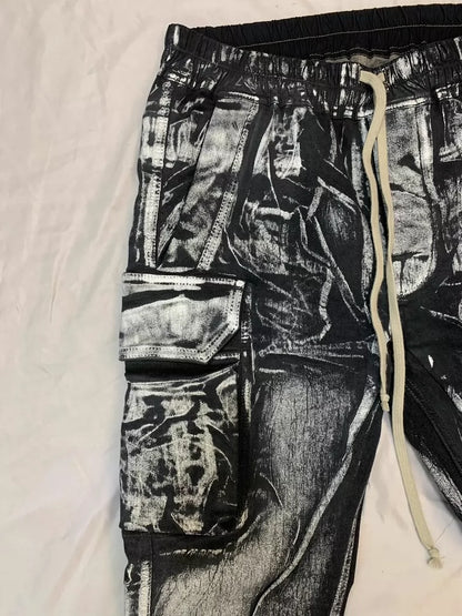 Rick Owens Coated Cargo Denim Pants