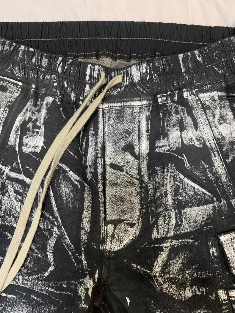 Rick Owens Coated Cargo Denim Pants
