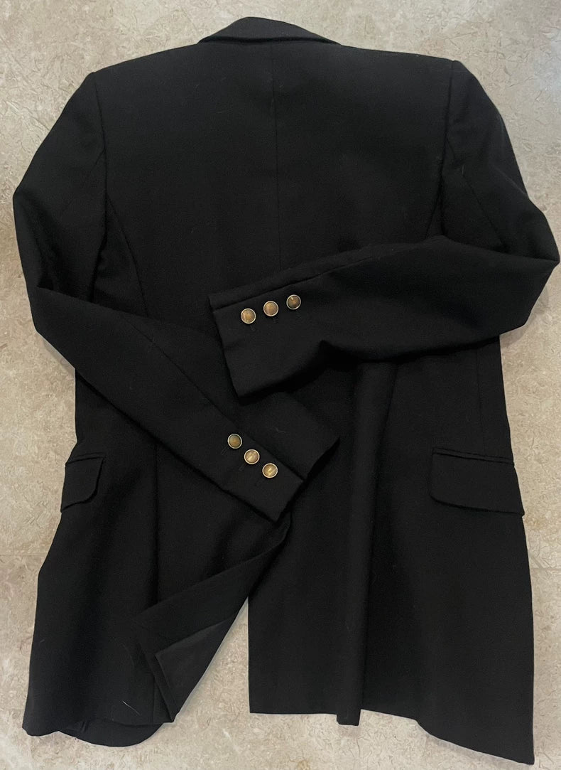 Saint Laurent Black Wool Blazer Size 34