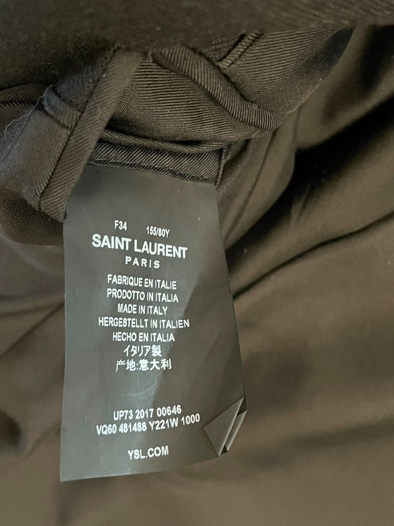 Saint Laurent Black Wool Blazer Size 34
