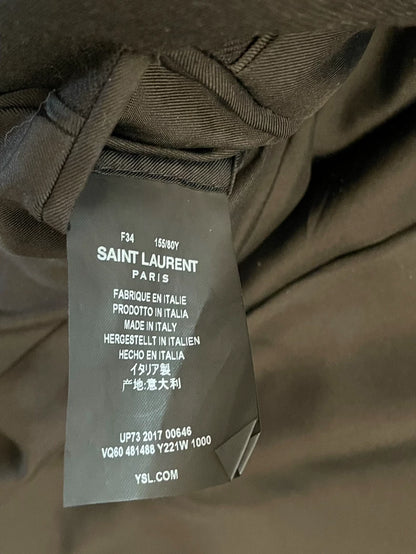 Saint Laurent Black Wool Blazer Size 34