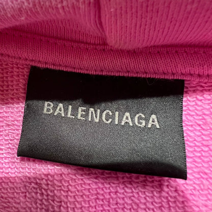 Pink Balenciaga Logo Hoodie