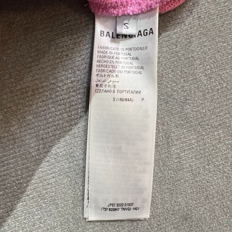 Pink Balenciaga Logo Hoodie