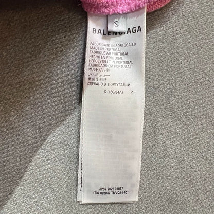Pink Balenciaga Logo Hoodie