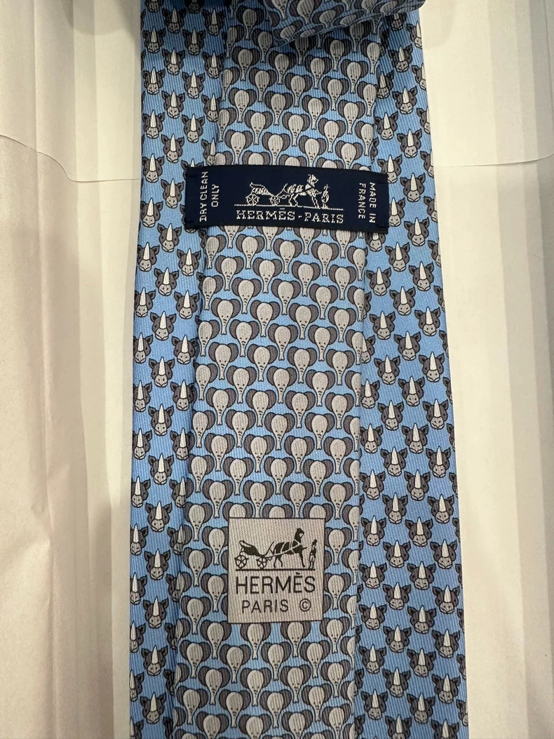 Hermes Printed Zoo Tie for Men