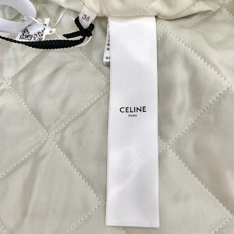 Celine Black Embroidered Wool Baseball Jacket