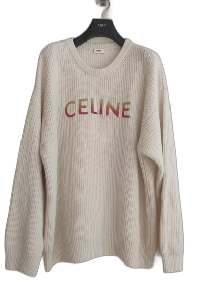 Celine Logo Sweater with Sequins