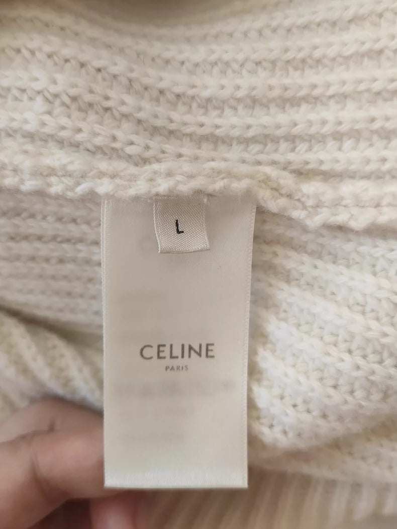 Celine Logo Sweater with Sequins