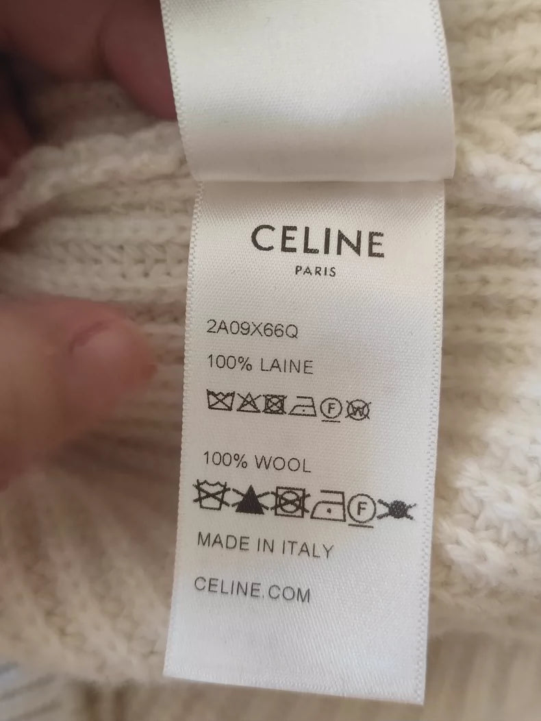 Celine Logo Sweater with Sequins