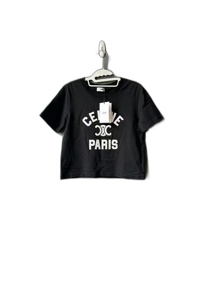 Celine Embroidered Short Sleeve T-Shirt