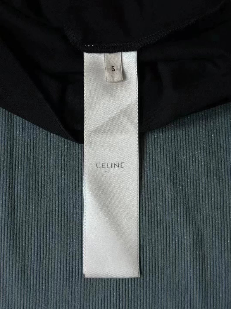 Celine Embroidered Short Sleeve T-Shirt