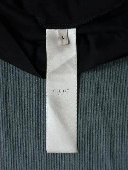 Celine Embroidered Short Sleeve T-Shirt