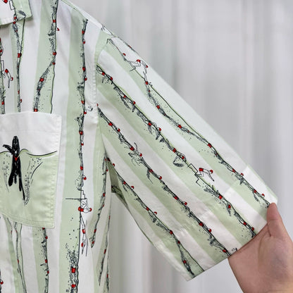 Bottega Veneta Dog Stripe Short Sleeve Shirt-yf