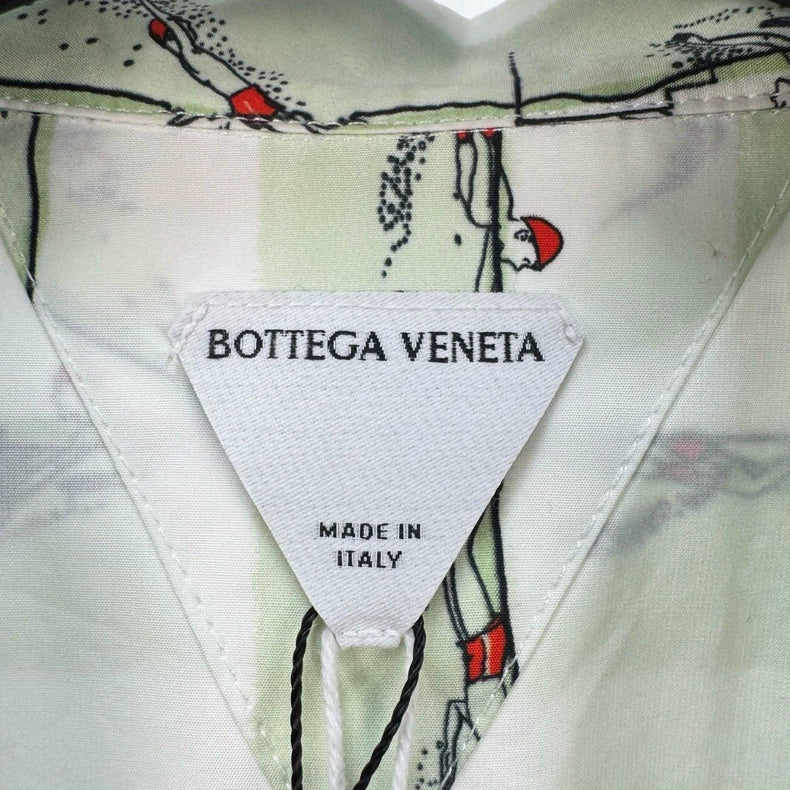 Bottega Veneta Dog Stripe Short Sleeve Shirt-yf