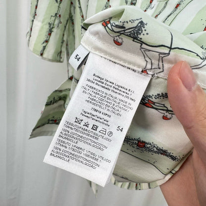 Bottega Veneta Dog Stripe Short Sleeve Shirt-yf