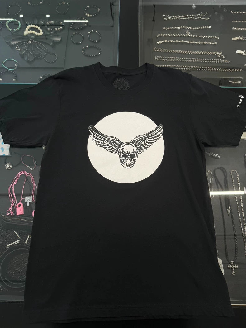 Chrome Hearts Black Foti Wing Short Sleeve-yf