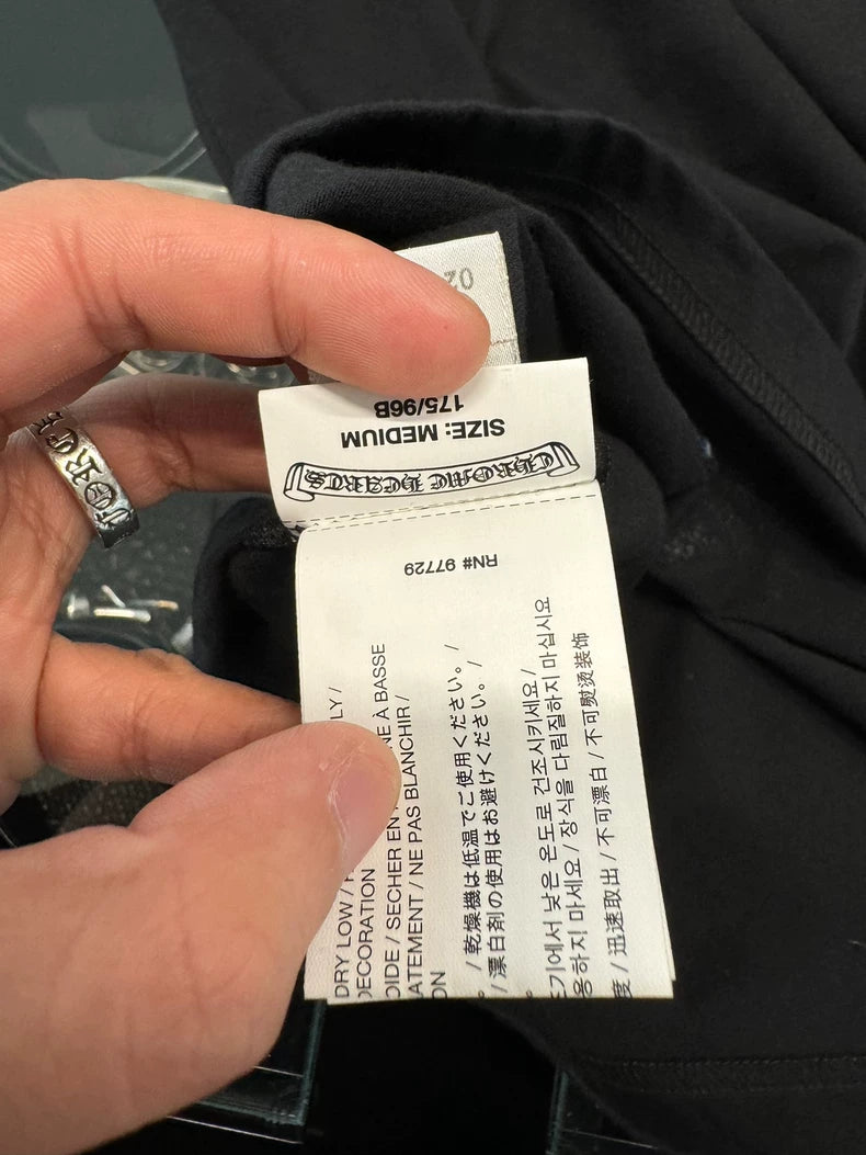 Chrome Hearts Black Foti Wing Short Sleeve-yf