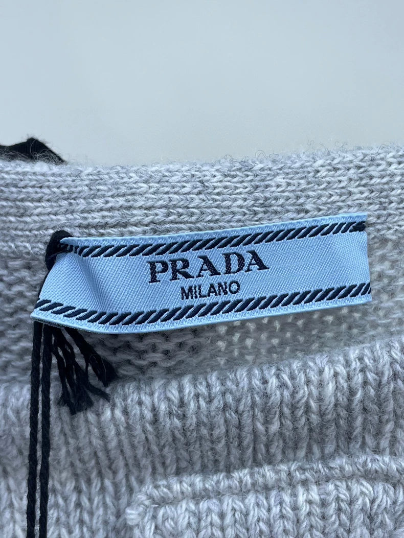 Prada Gray Knitted Sleeveless Top