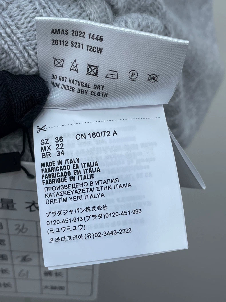 Prada Gray Knitted Sleeveless Top