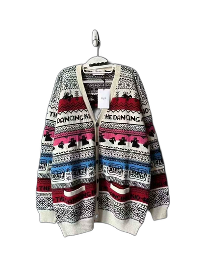 Celine Colorful Cardigan Sweater for Men