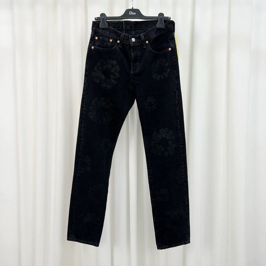 Levi's Denim Tears Collaborative Cotton Flower Print Jeans-yf