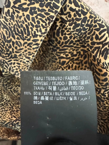 Saint Laurent Silk Leopard Print Shirt-yf