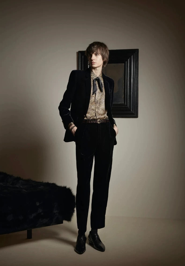 Saint Laurent Silk Leopard Print Shirt-yf