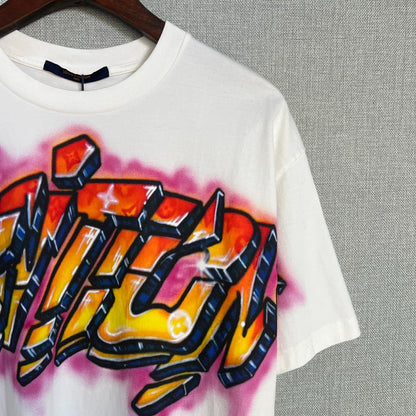 Louis Vuitton Graffiti Logo Short Sleeve Tee