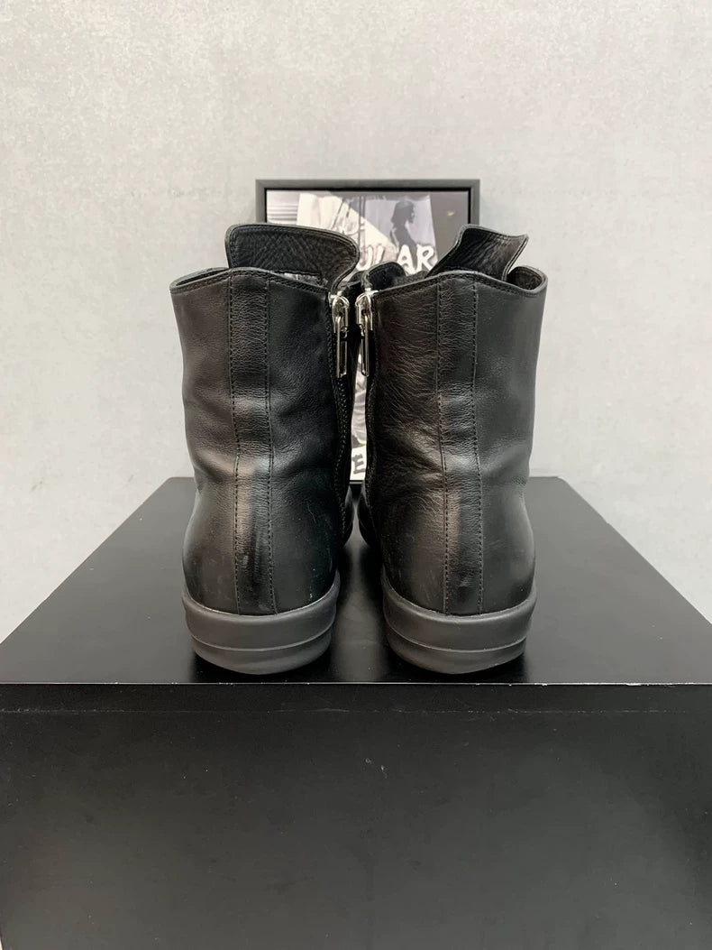 Rick Owens High Top Black Sneakers-yf