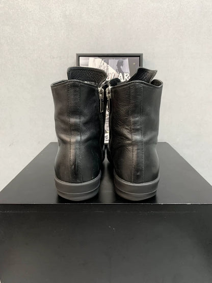 Rick Owens High Top Black Sneakers-yf