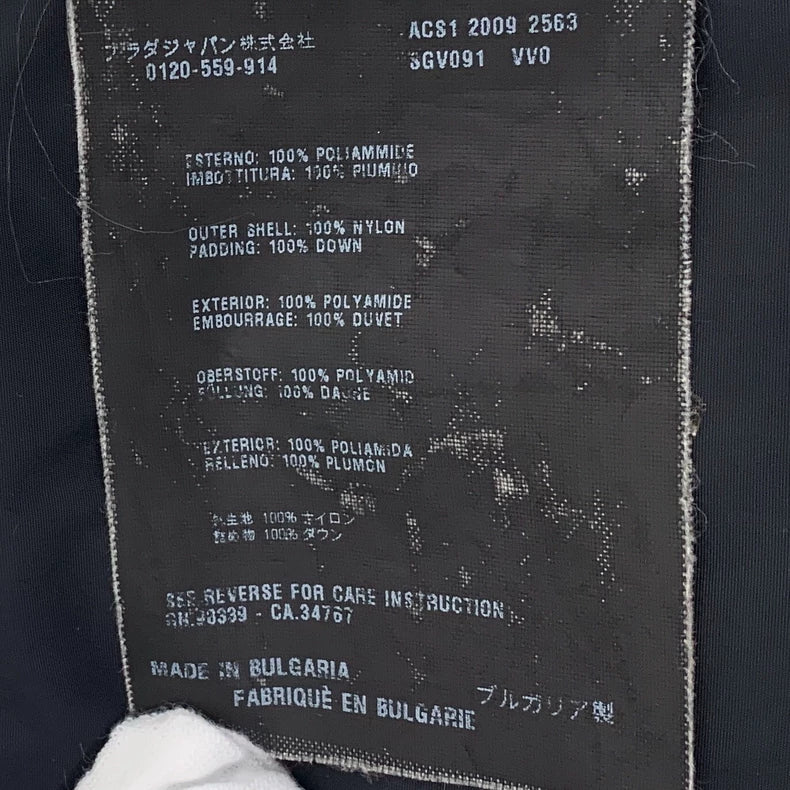 Prada Black Grey Puffer Jacket