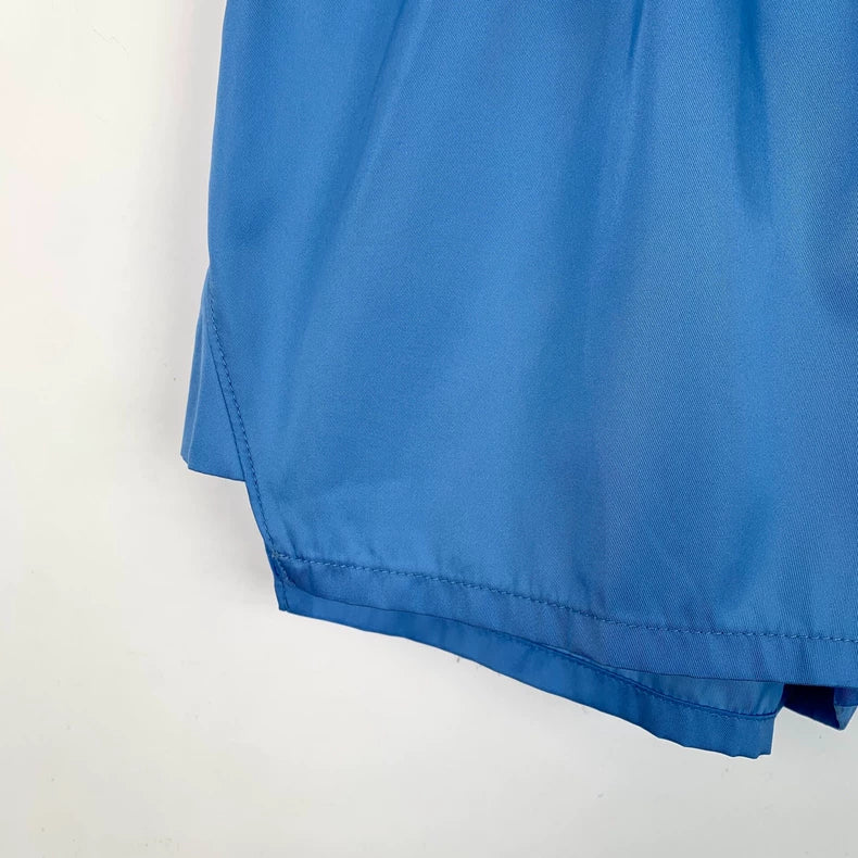 Prada Blue Logo Elastic Waist Shorts