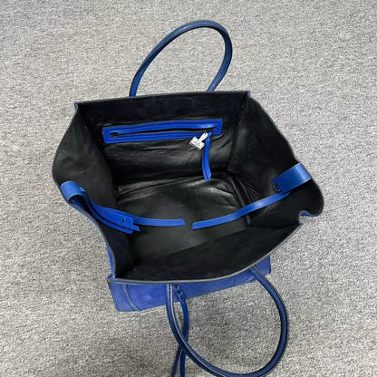 Celine Suede Blue Smiley Catfish Bag