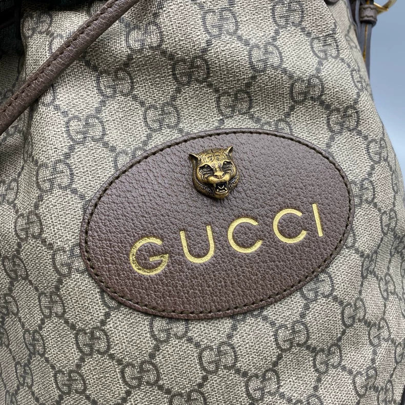 Gucci Tiger Drawstring Bucket Backpack