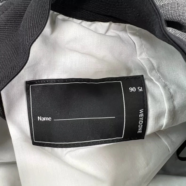 We11done Waistband Wide Leg Wool Pants