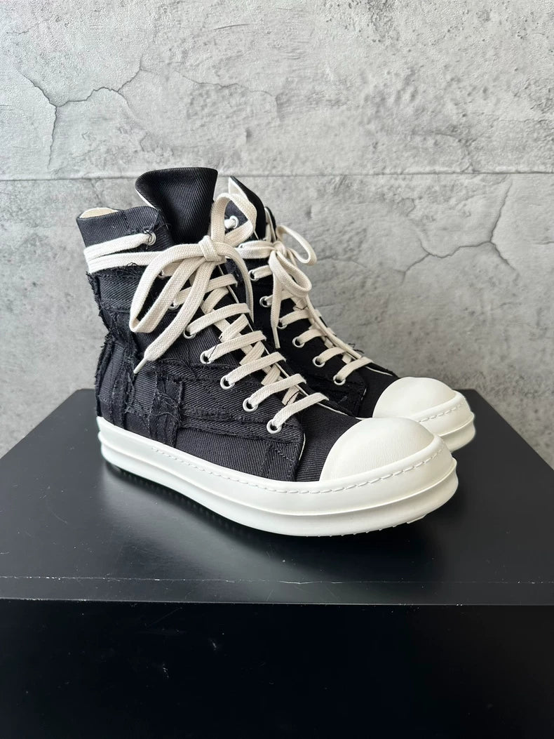 Rick Owens Distressed High-Top Sneakers-yf