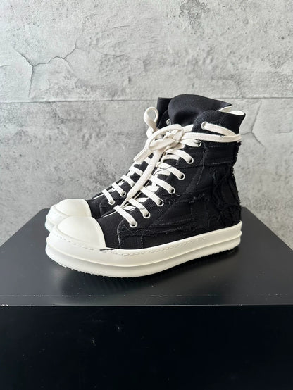 Rick Owens Distressed High-Top Sneakers-yf