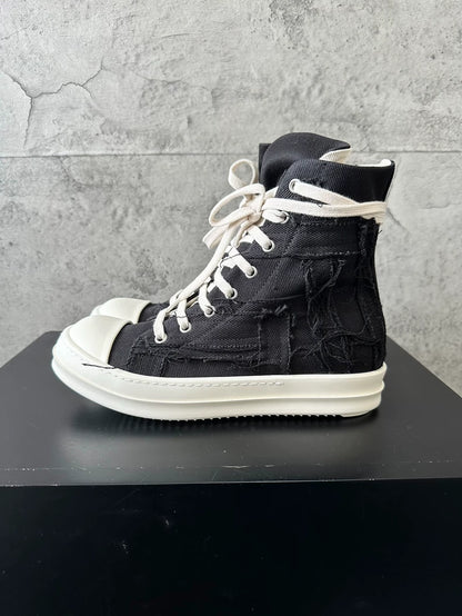 Rick Owens Distressed High-Top Sneakers-yf