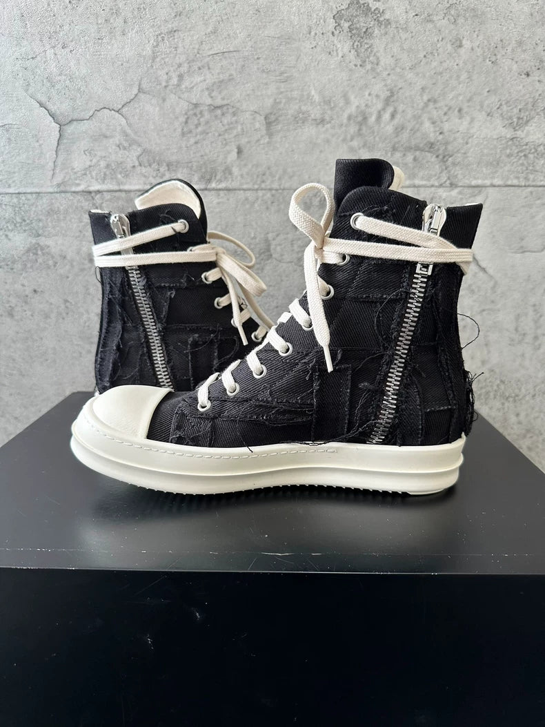 Rick Owens Distressed High-Top Sneakers-yf