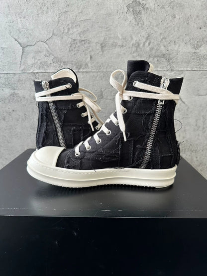 Rick Owens Distressed High-Top Sneakers-yf